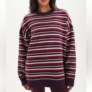 Set Active Studio Knit Crewneck Poppy